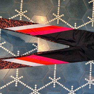 Goldsheep leggings, black with animal print, size XS